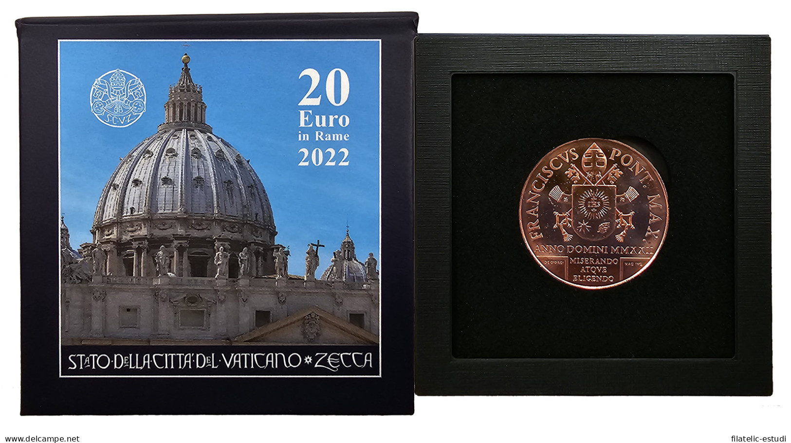 Vaticano 2022 Cartera Oficial 20€ San Pietro - Andere & Zonder Classificatie