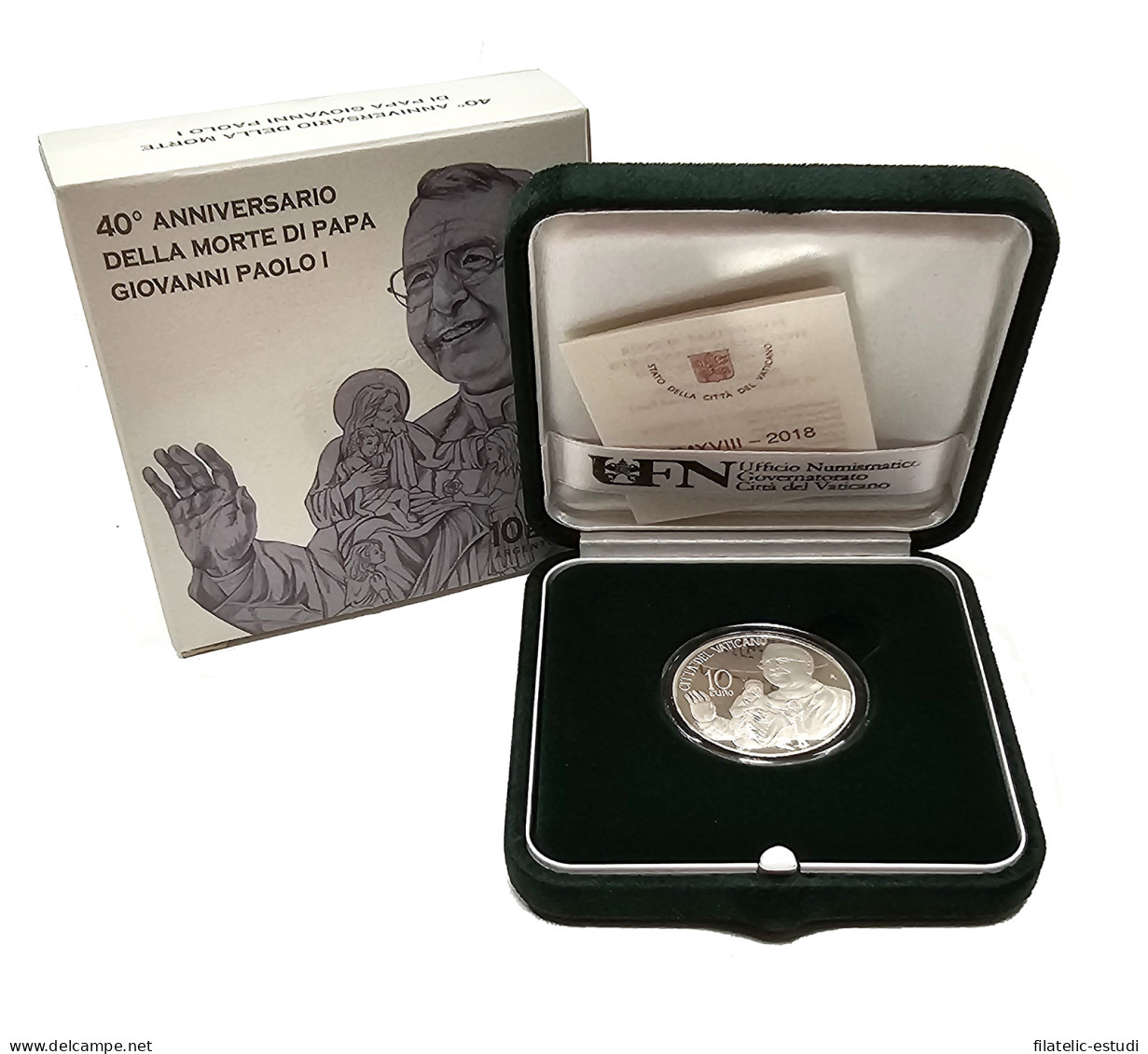 Vaticano  2018 10€ Euros Plata 40 Aniversario De La Muerte De Paolo I - Sonstige & Ohne Zuordnung