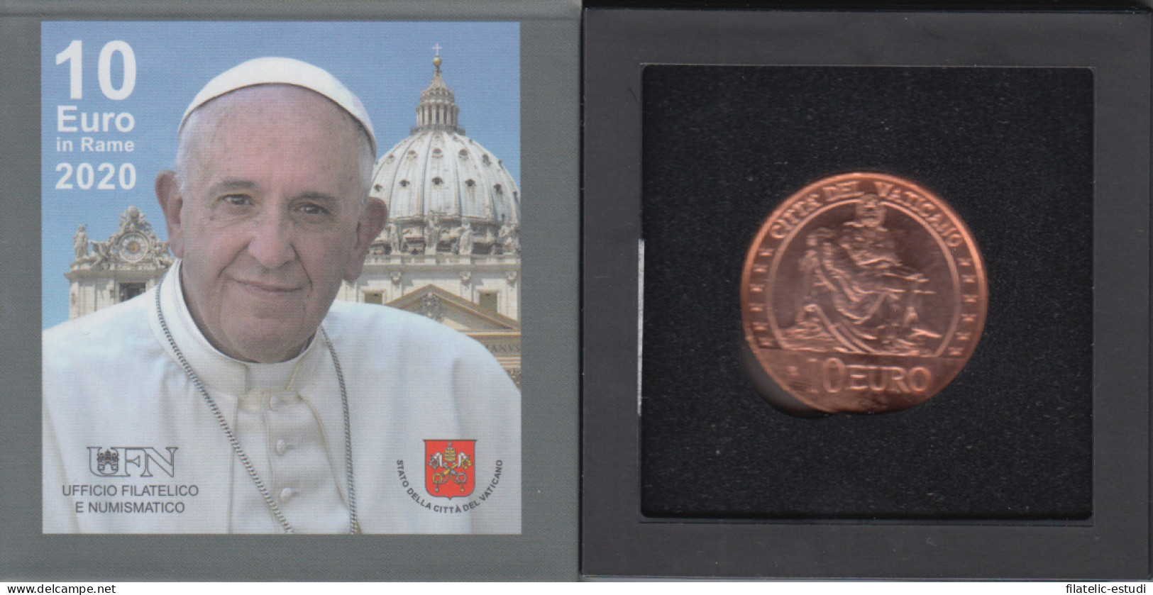 Vaticano 2020 Cartera Oficial Estuche Moneda 10 € Euros La Pietà - Autres & Non Classés