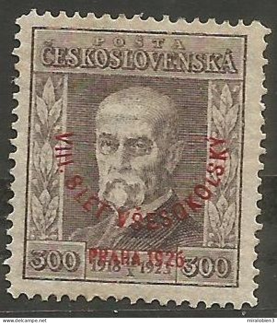 CHECOSLOVAQUIA YVERT NUM. 212 * NUEVO CON FIJASELLOS - Unused Stamps