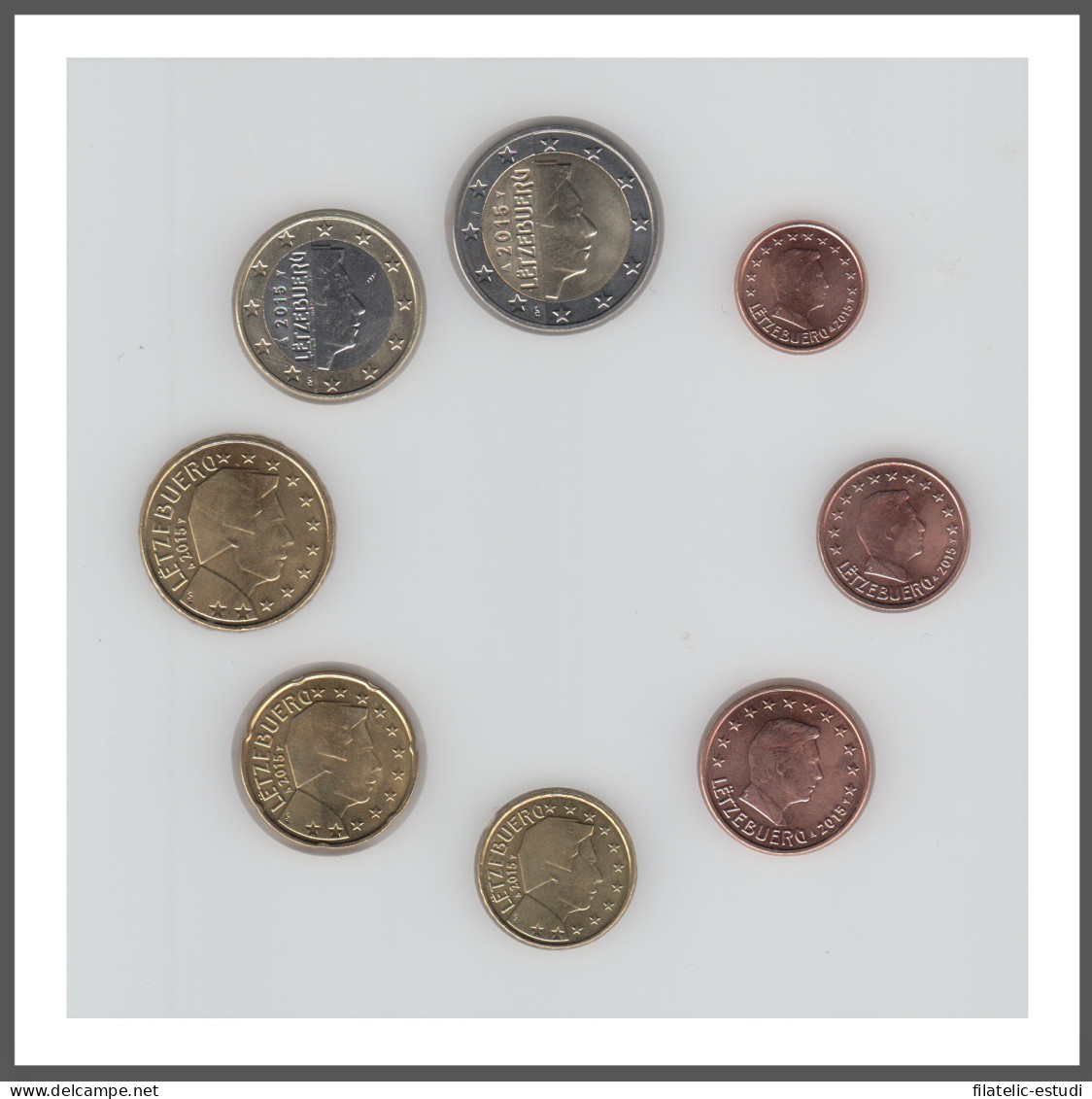 Luxemburgo 2015 Emisión Monedas Sistema Monetario Euro € Tira - Autres & Non Classés