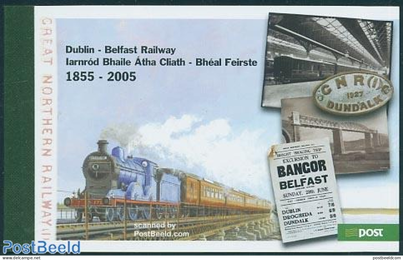 Ireland 2005 Dublin/Belfast Railway Prestige Booklet, Mint NH, Transport - Stamp Booklets - Railways - Art - Bridges A.. - Nuovi