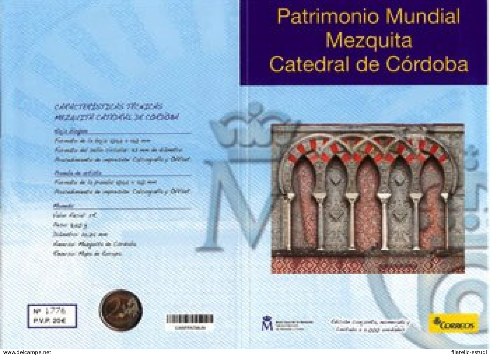 España Spain 2010 Cartera Oficial Moneda  2€ Patrimonio Mezquita De Córdoba +  - Spanje