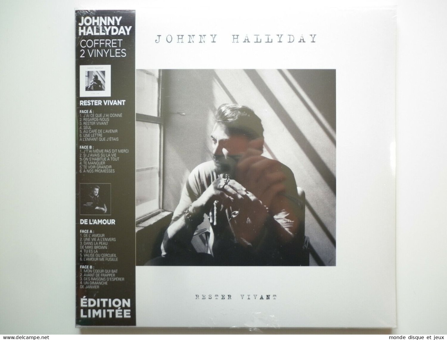 Johnny Hallyday Coffret 2LP Vinyles Rester Vivant & De L'amour - Otros - Canción Francesa