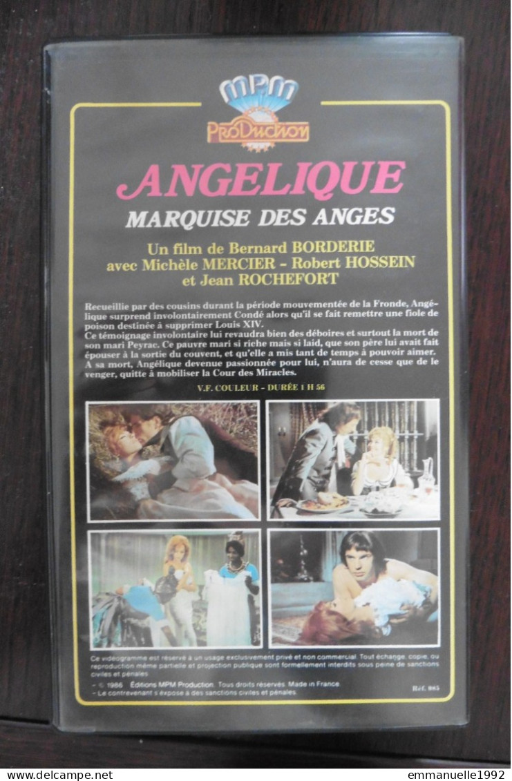 VHS Angélique Marquise Des Anges Michèle Mercier Robert Hossein Jean Rochefort - Classici