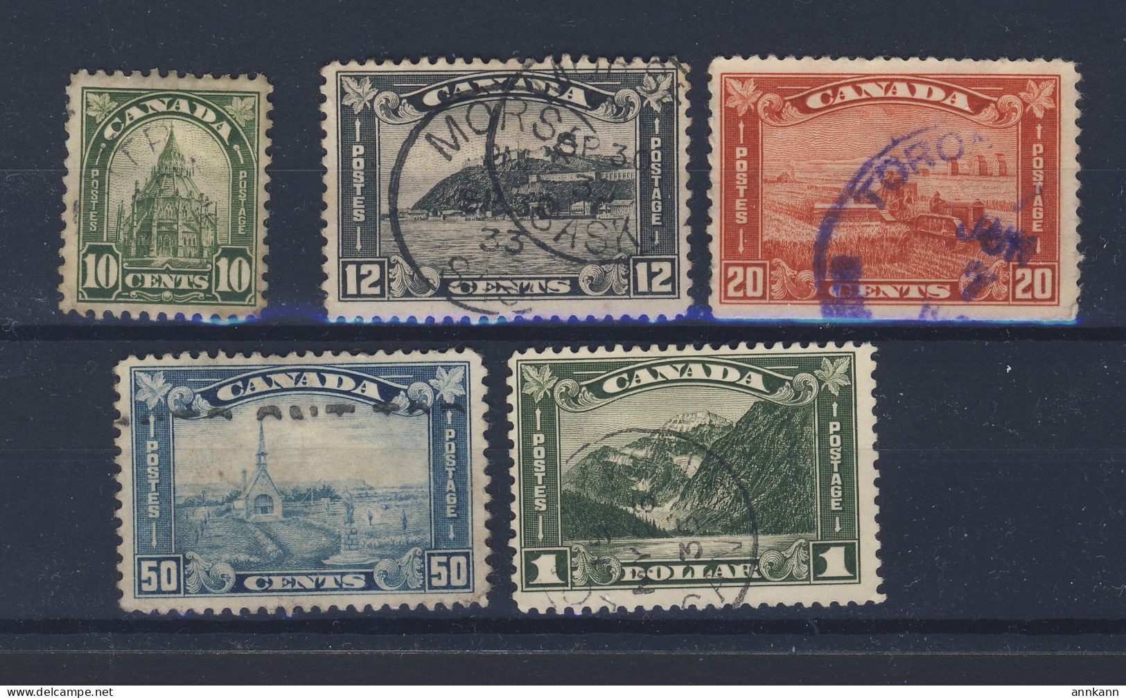 17x Canada Arch Series Stamps #162 To 170 172 To 177 182-183 USED Guide Value= $35.00 - SEE 4x SCANS - Used Stamps