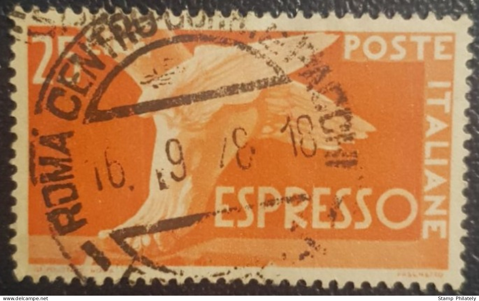 Italy 25L Used Postmark Stamp Express Roma Cancel - Gebraucht