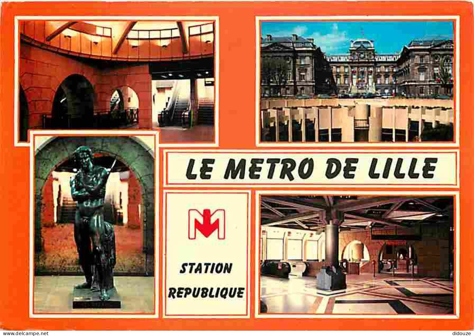 Trains - Métro - Métro De Lille - Multivues - Marcophilie Au Dos - CPM - Voir Scans Recto-Verso - U-Bahnen