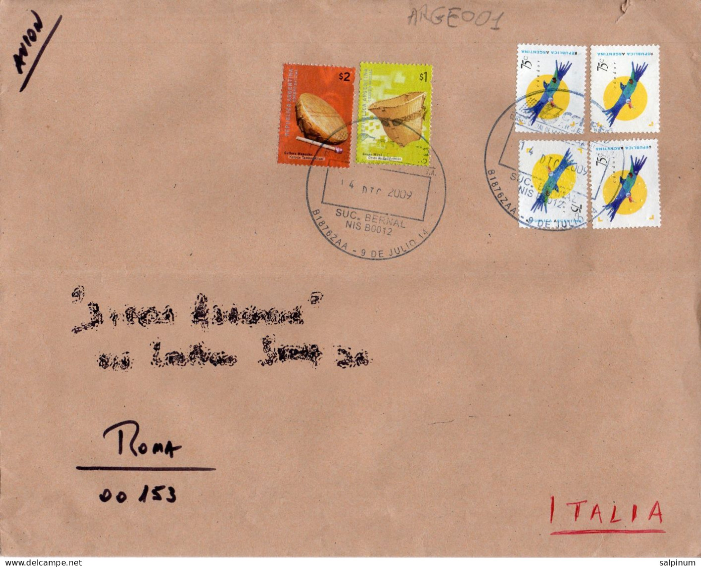 Philatelic Envelope With Stamps Sent From ARGENTINA To ITALY - Storia Postale