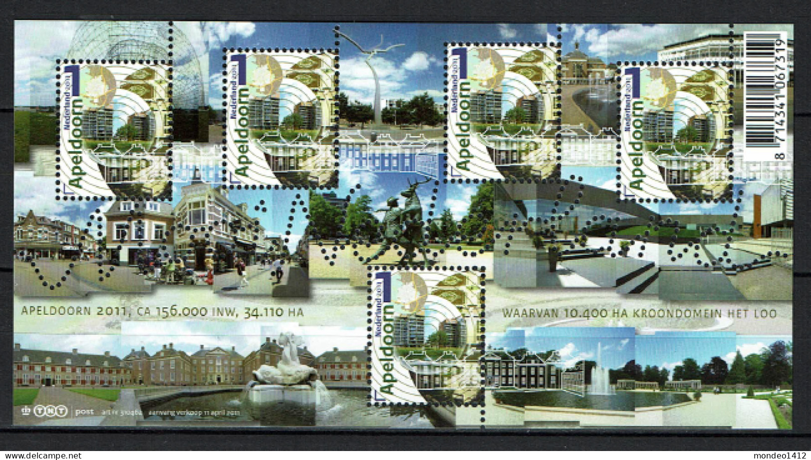 Nederland 2011 - NVPH 2813 - Blok Block - Mooi Nederland Apeldoorn - MNH - Nuovi