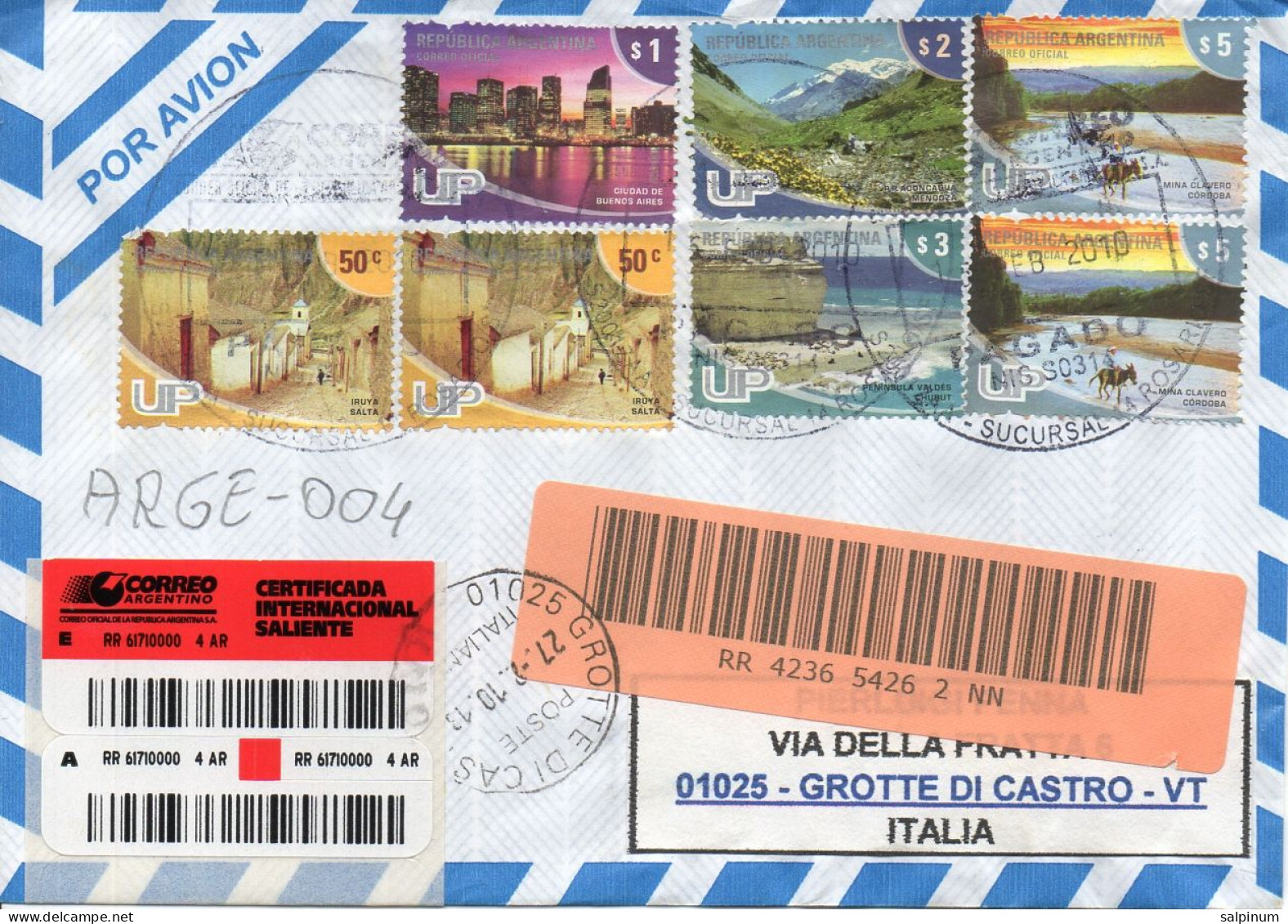 Philatelic Envelope With Stamps Sent From ARGENTINA To ITALY - Brieven En Documenten