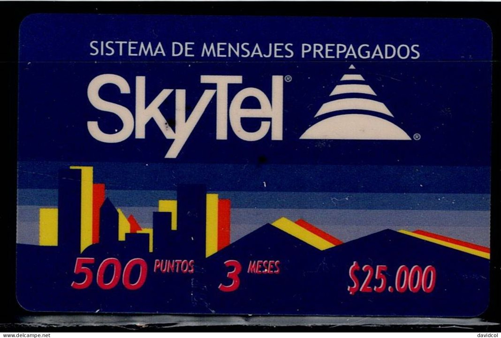 TT14-COLOMBIA PREPAID CARD - 2000 - USED - SKYTEL $25.000 - Colombia