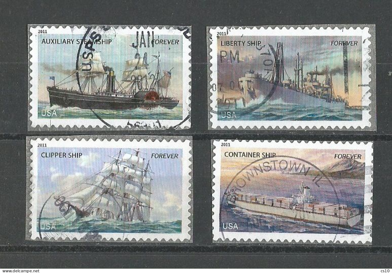 USA 2011 Merchant Marine Ships SC.# 4548/51 Cpl 4v Set In VFU Condition - Tiras Cómicas & Múltiples