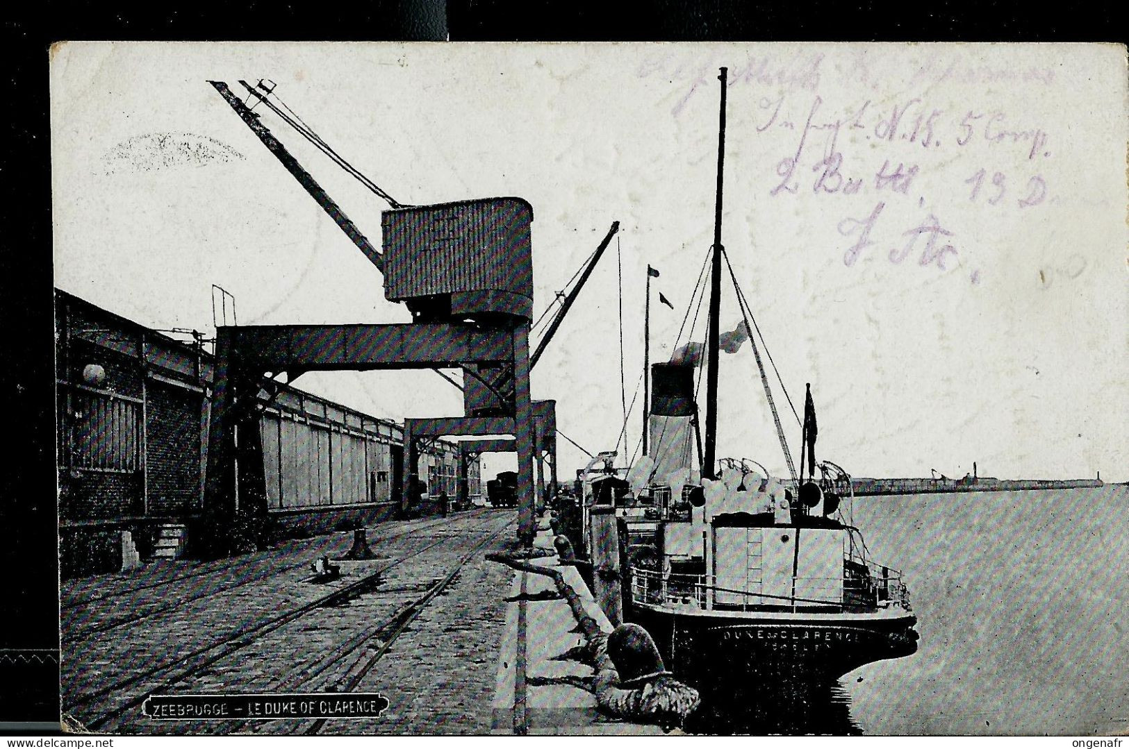 Carte-vue ( Zeebrugge: Le Duc De Clarence ): Obl 03/05/1915 + Censure - Armada Alemana
