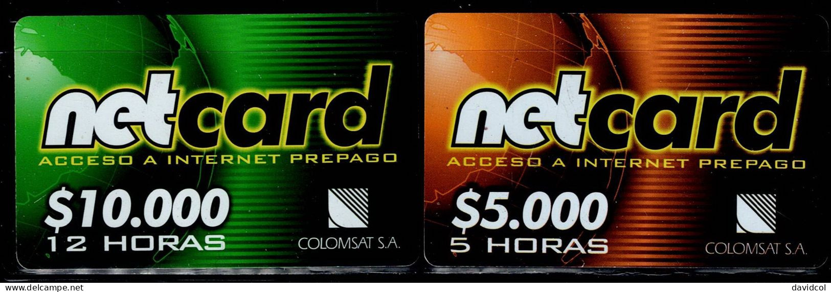 TT15-COLOMBIA PREPAID CARDS - 2004 - USED - NETCARD $5.000 AND $10.000 - Colombia