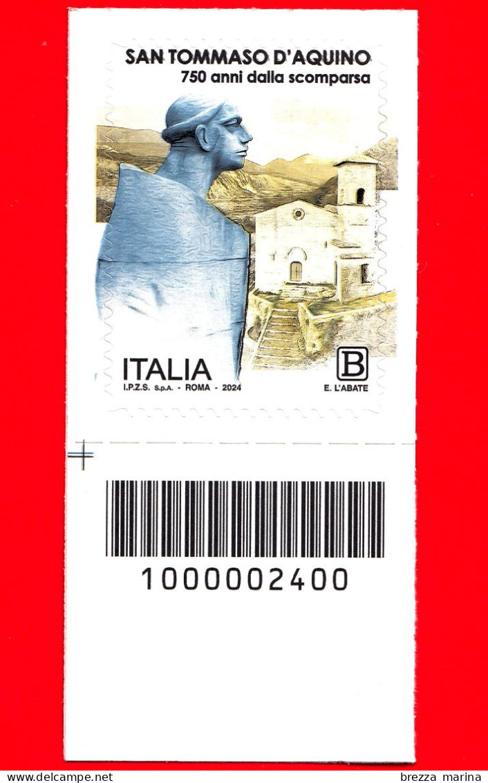 Nuovo - MNH - ITALIA - 2024 - 750 Anni Della Morte Di San Tommaso D’Aquino, Teologo E Filosofo - B - Barre 2400 - Barcodes