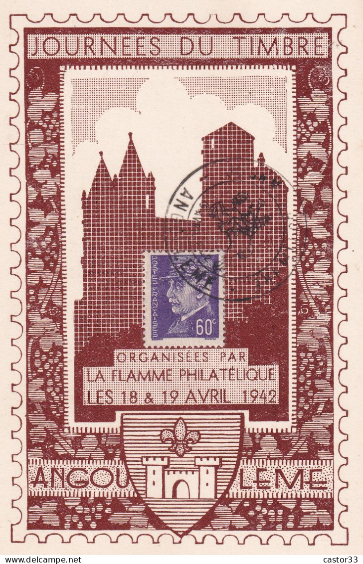 Journées Du Timbre Organisées Par La Flamme Philatélique, Avril 1942, Angoulême - Tag Der Briefmarke