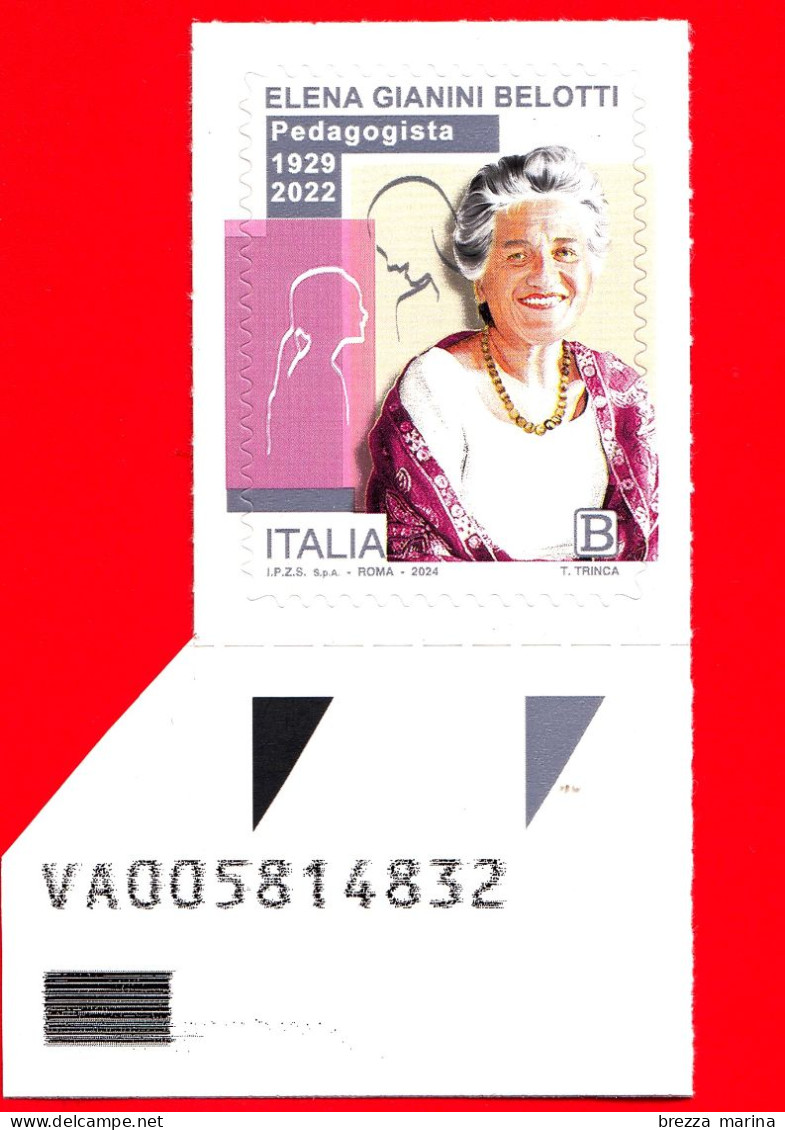 Nuovo - MNH - ITALIA - 2024 - La Forza Delle Donne - Elena Gianini Belotti, Pedagogista  - B - Alfanumerico - 2021-...: Nieuw/plakker