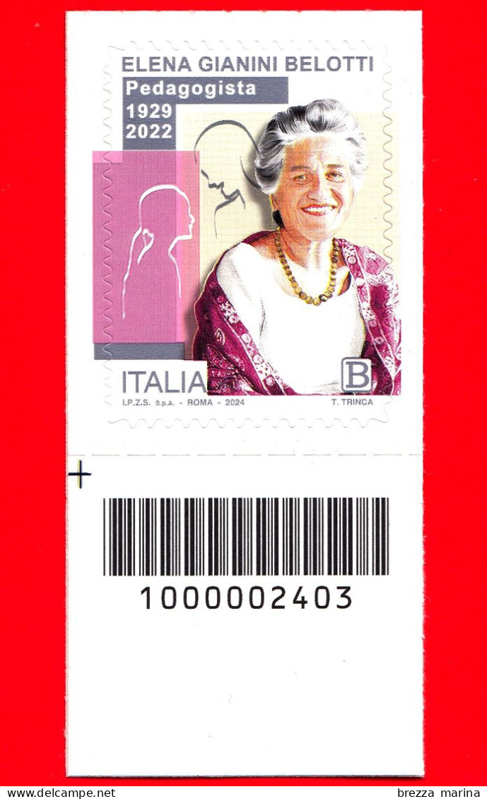 Nuovo - MNH - ITALIA - 2024 - La Forza Delle Donne - Elena Gianini Belotti, Pedagogista  - B - Barre 2403 - Barcodes