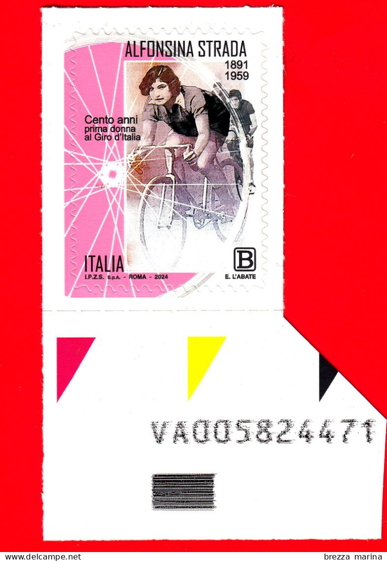 Nuovo - MNH - ITALIA - 2024 - Donne – Alfonsina Strada - 100 Anni 12ª Edizione Del Giro D’Italia - B - Alfanumerico - 2021-...: Neufs
