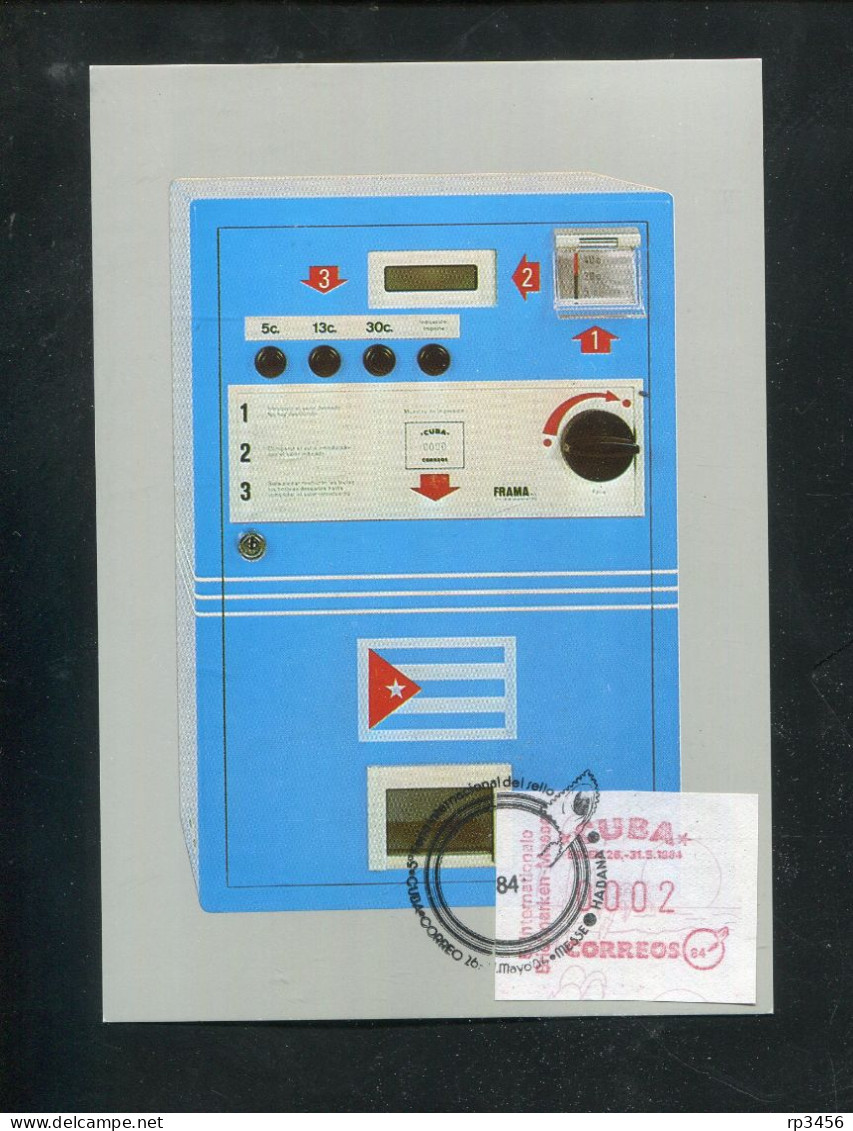 "KUBA" 1984, Reco-Karte U.a. Mit Automatenmarken Frankiert Nach Deutschland (R0064) - Covers & Documents