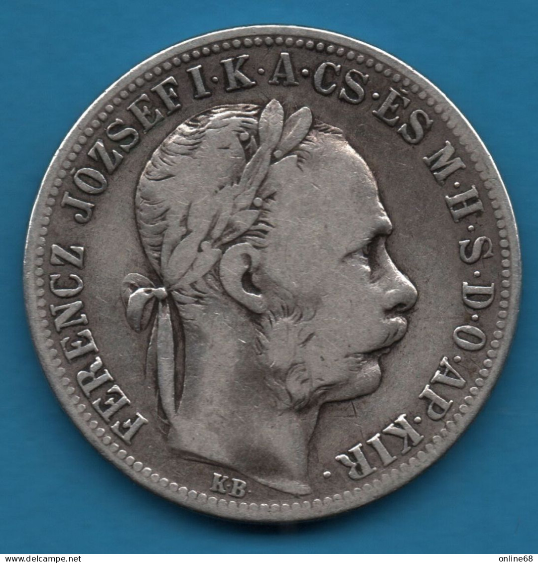 HUNGARY 1 FORINT 1888 Argent 900‰ Silver KM# 469 Franz Joseph I MAGYAR·KIRÁLYSÁG - Hongrie