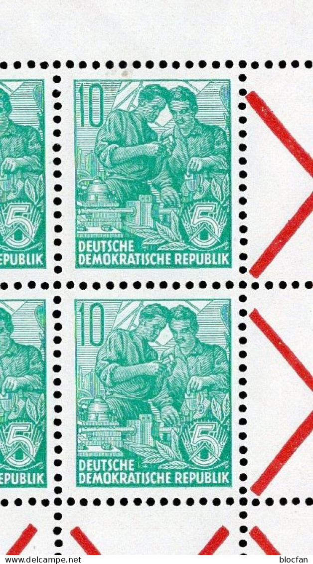Freimarken FJPl. 1960 DDR 704A+ MHB 8 Mit 3 PF ** 181€ Arbeiter An Werkbank Für Marken-Hefte Sheets Sheetlet Bf Germany - Postzegelboekjes