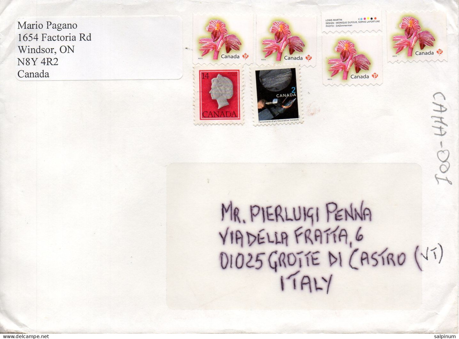 Philatelic Envelope With Stamps Sent From CANADA To ITALY - Storia Postale