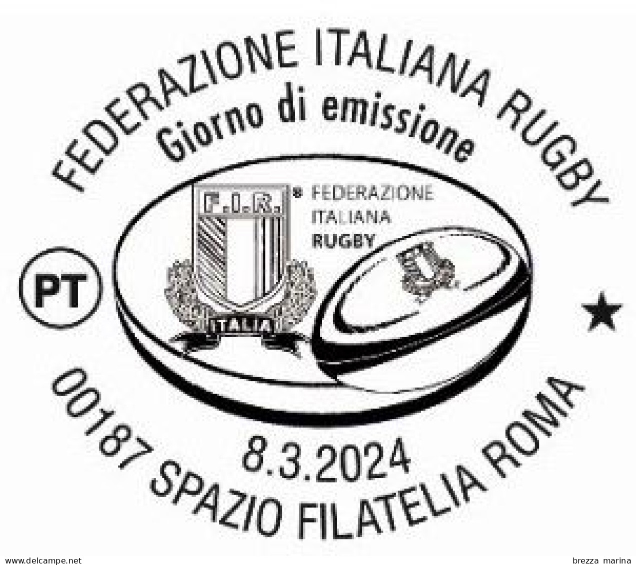 Nuovo - MNH - ITALIA - 2024 - Federazione Italiana Rugby - Logo - B - 2021-...: Nieuw/plakker