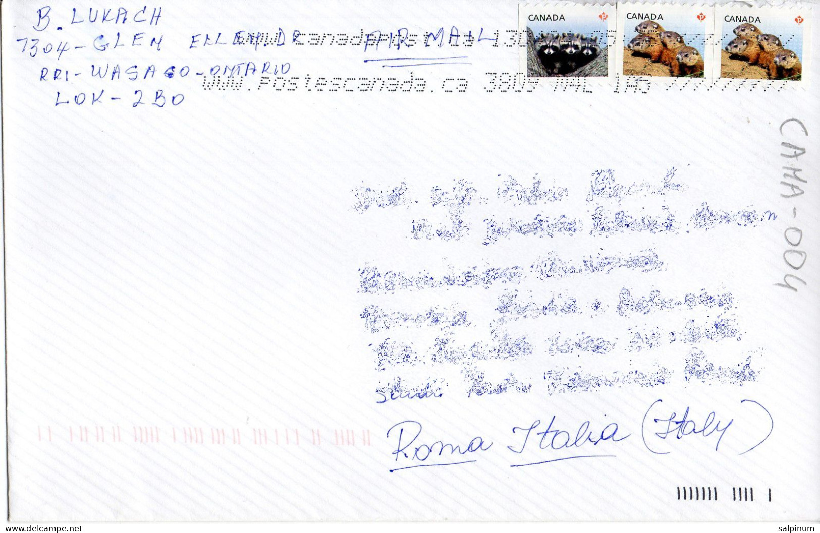 Philatelic Envelope With Stamps Sent From CANADA To ITALY - Brieven En Documenten