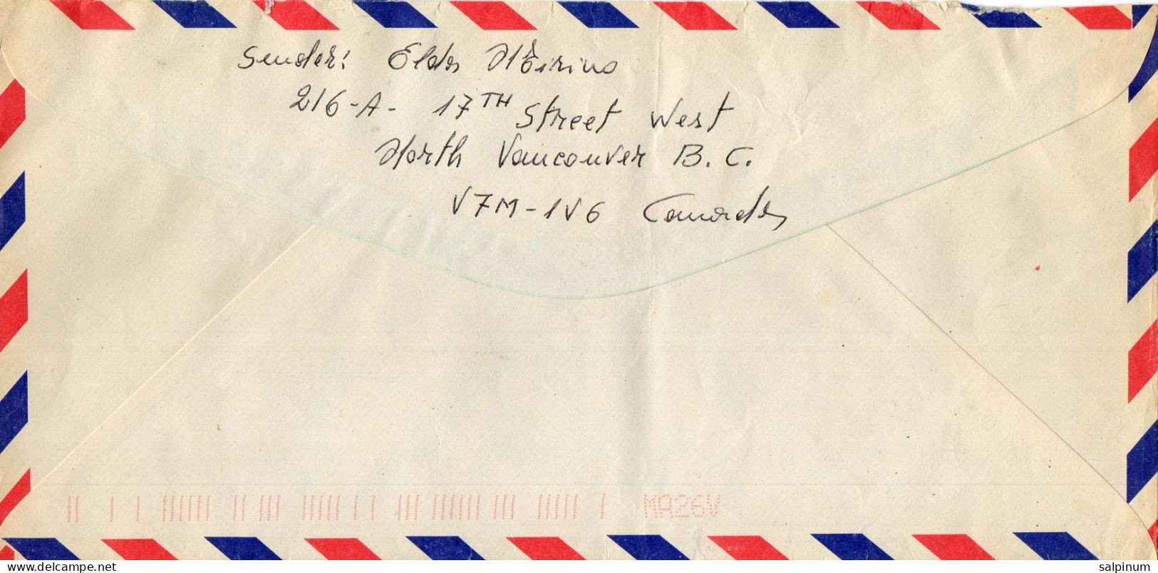 Philatelic Envelope With Stamps Sent From CANADA To ITALY - Lettres & Documents