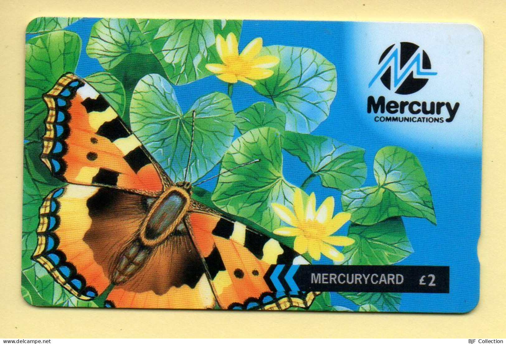 Télécarte : Royaume-Uni : MERCURYCARD / Papillon / 2 Livres - Mercury Communications & Paytelco