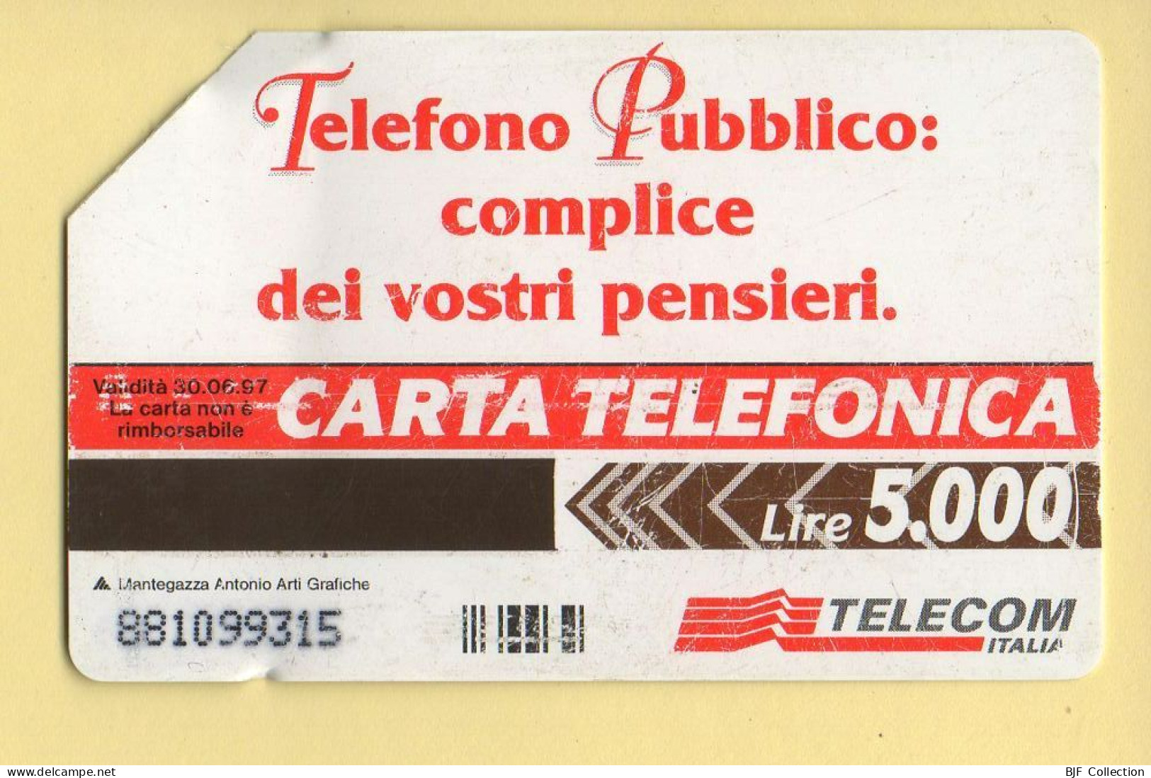 Télécarte : Italie : TELECOM ITALIA / Magnétique - Publiques Publicitaires