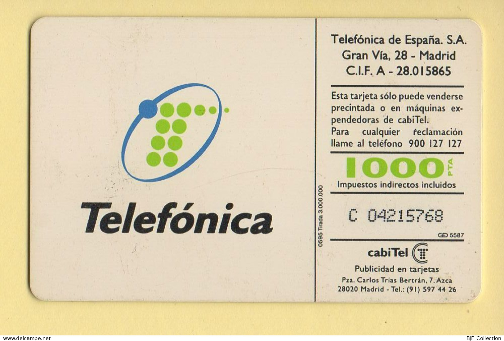 Télécarte : Espagne : TELEFONICA - Commémoratives Publicitaires