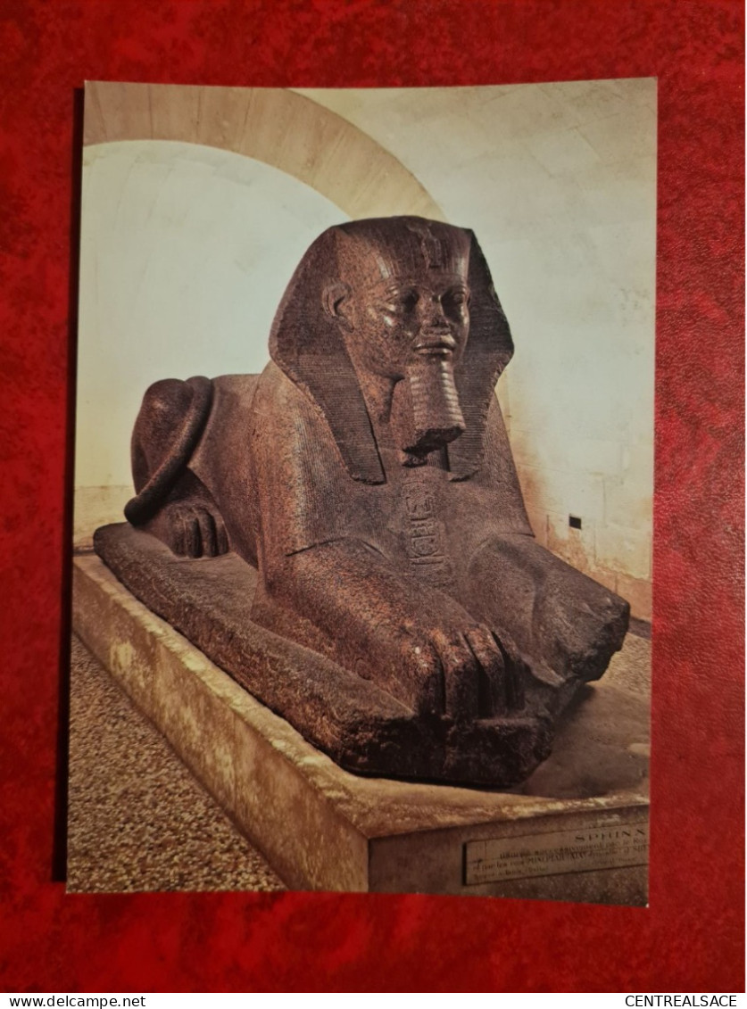 Carte  MUSEE DU LOUVRE DEPARTEMENT DES ANTIQUITES EGYPTIENNES GRAND SPHINX AMENEMHAT II - Musei
