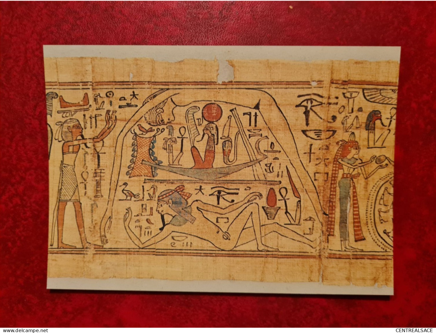 Carte  MUSEE DU LOUVRE DEPARTEMENT DES ANTIQUITES EGYPTIENNES PAPYRUS MYTHOLOGIQUE DU PRETRE NESPAKACHOTY - Musei