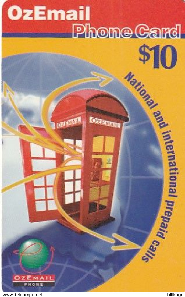 AUSTRALIA - Phone Booth, OzEmail Prepaid Card $10, Exp.date 04/01, Used - Australie