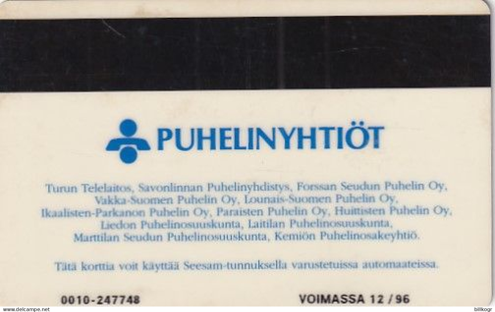 FINLAND - Girl On Cardphone, Puhelu Yhdistää, Tirage 15500, Exp.date 12/96, Used - Finlandia