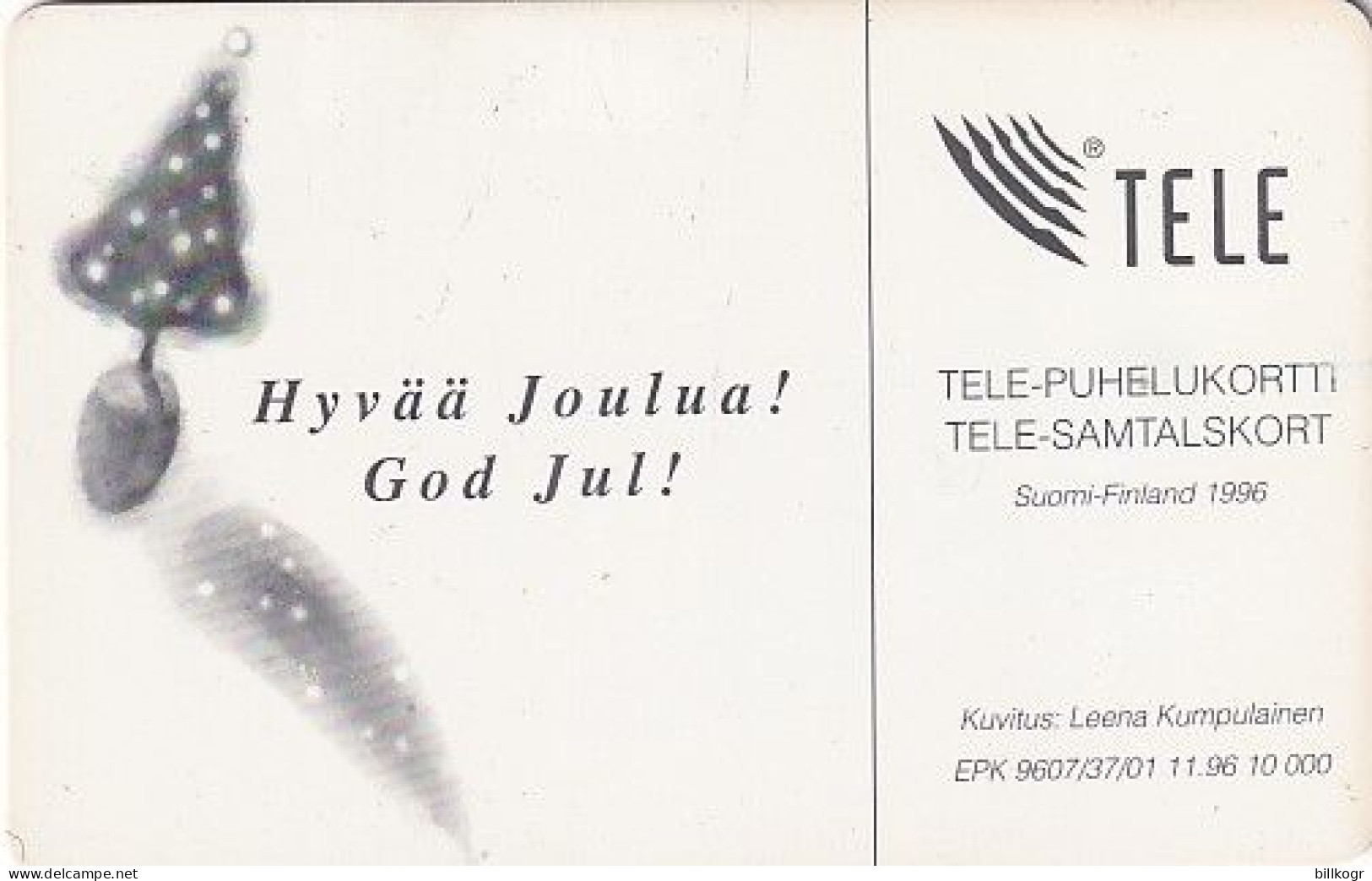 FINLAND - Messages In Space, Christmas 1996, Tirage 10000, 11/96, Used - Finland