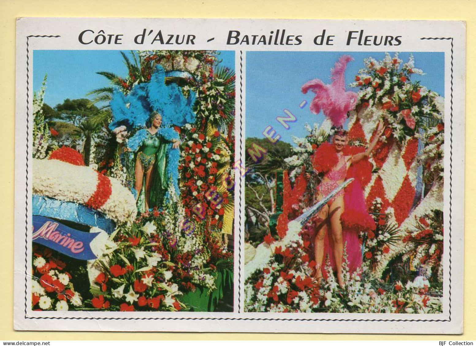 06. NICE - Batailles De Fleurs, 2 Vues (animée) (Ed. SEPT) (voir Scan Recto/verso) - Marchés, Fêtes