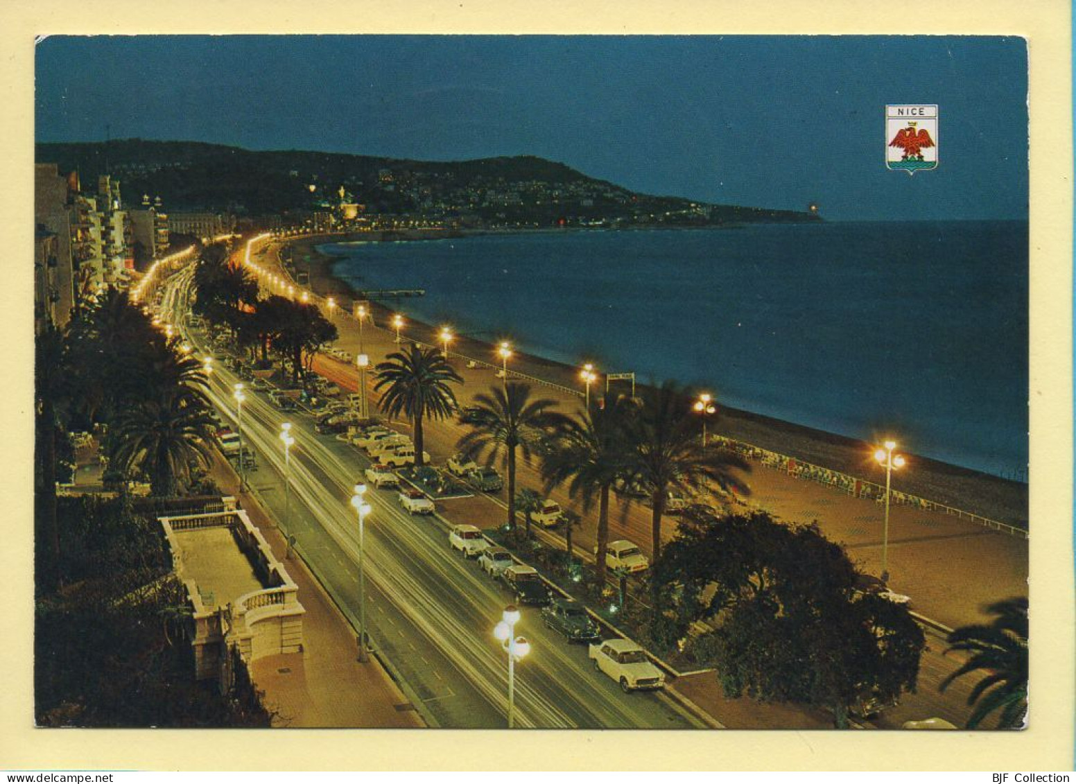 06. NICE – La Promenade Des Anglais La Nuit / Blason / Vieilles Voitures (voir Scan Recto/verso) - Nizza By Night