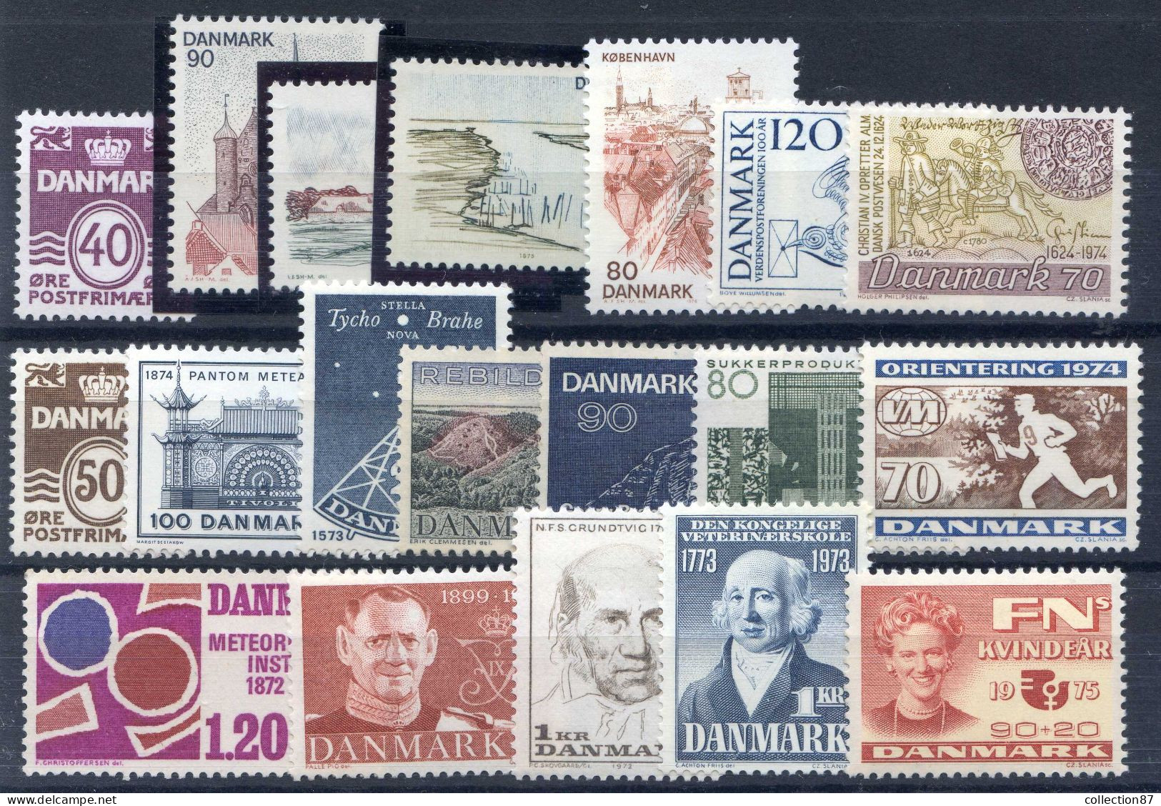 REF 002 > DANEMARK < Yvert  Entre N° 529 Et 620 * *  19 Valeurs Neuf Luxe MNH * * - Sammlungen