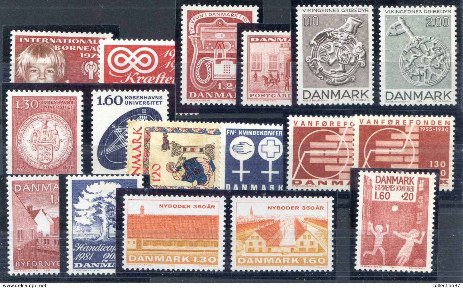 REF 002 > DANEMARK < Yvert  Entre N° 557 Et 741 * *  17 Valeurs Neuf Luxe MNH * * - Verzamelingen