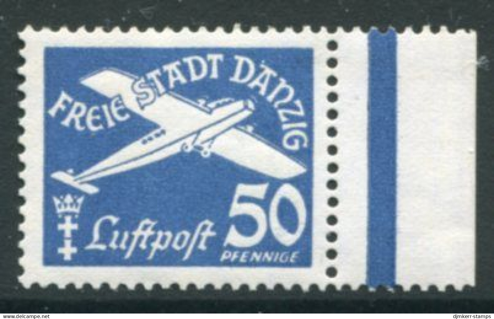 DANZIG 1938 Airmail 50 Pf. MNH / **.  Michel 301 - Nuovi