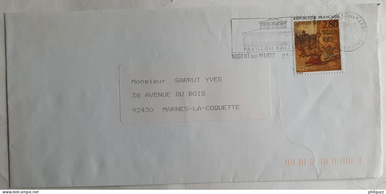 Lettre Timbre Sur Lettre DE CRECY 1994 (1) COULEUR FONCE - Postcards