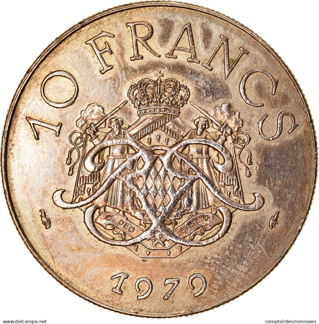 Monnaie, Monaco, Rainier III, 10 Francs, 1979, TTB, Copper-Nickel-Aluminum - 1960-2001 Nouveaux Francs