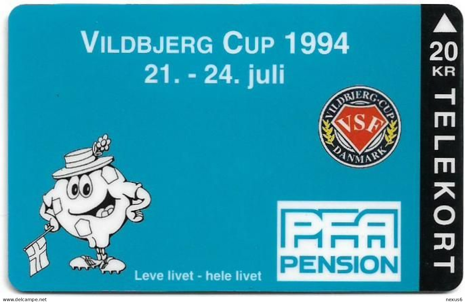 Denmark - Jydsk - Vildbjerg Cup 1994 - TDJS025 - 07.1994, 20kr, 3.000ex, Used - Danimarca