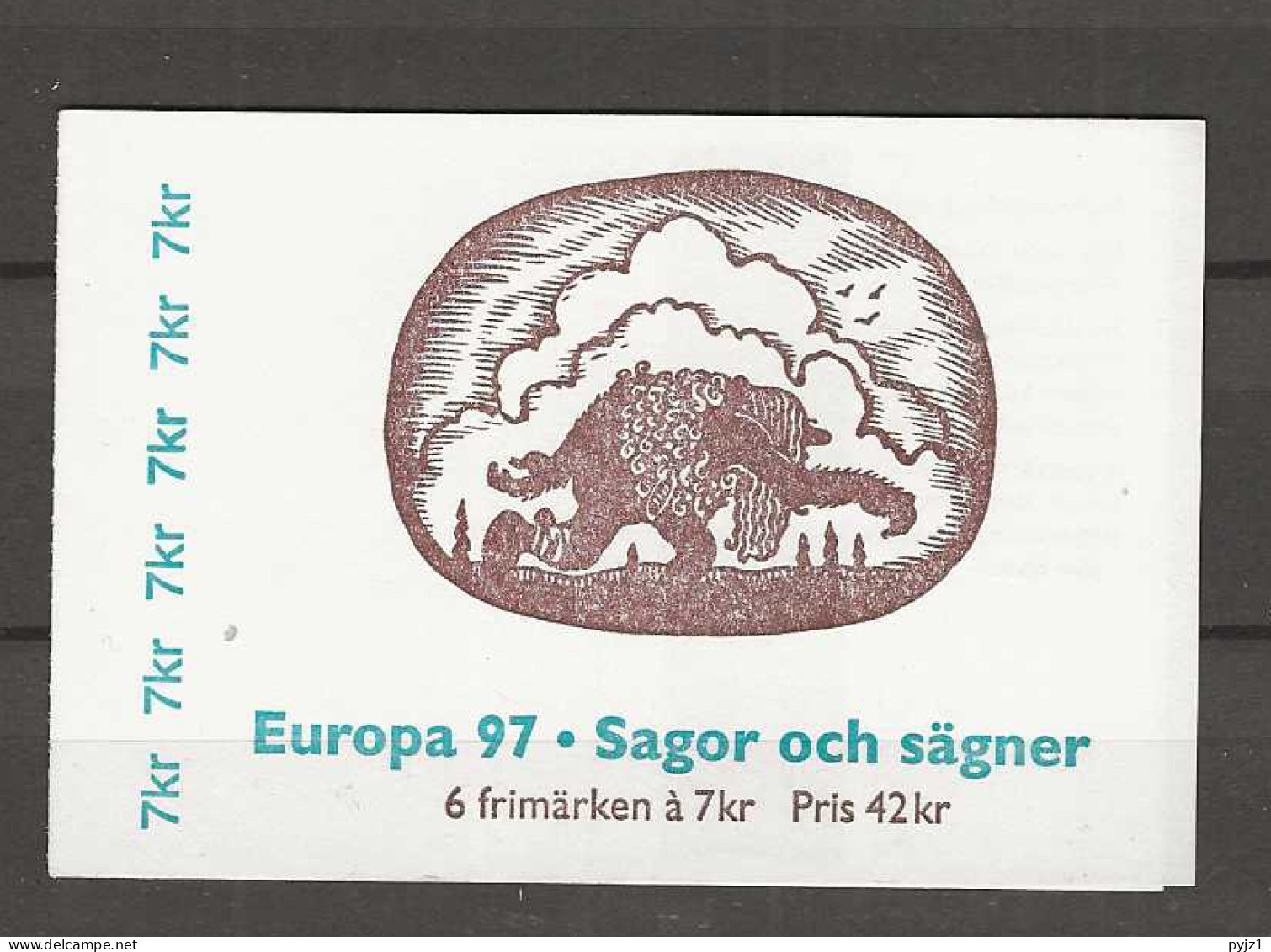 1997 MNH Sweden Booklet Postfris** - 1997