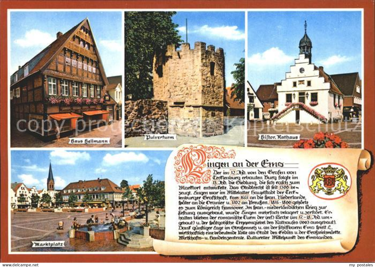 72315242 Lingen Ems Haus Hellmann Pulverturm Histor Rathaus Marktplatz Lingen (E - Lingen