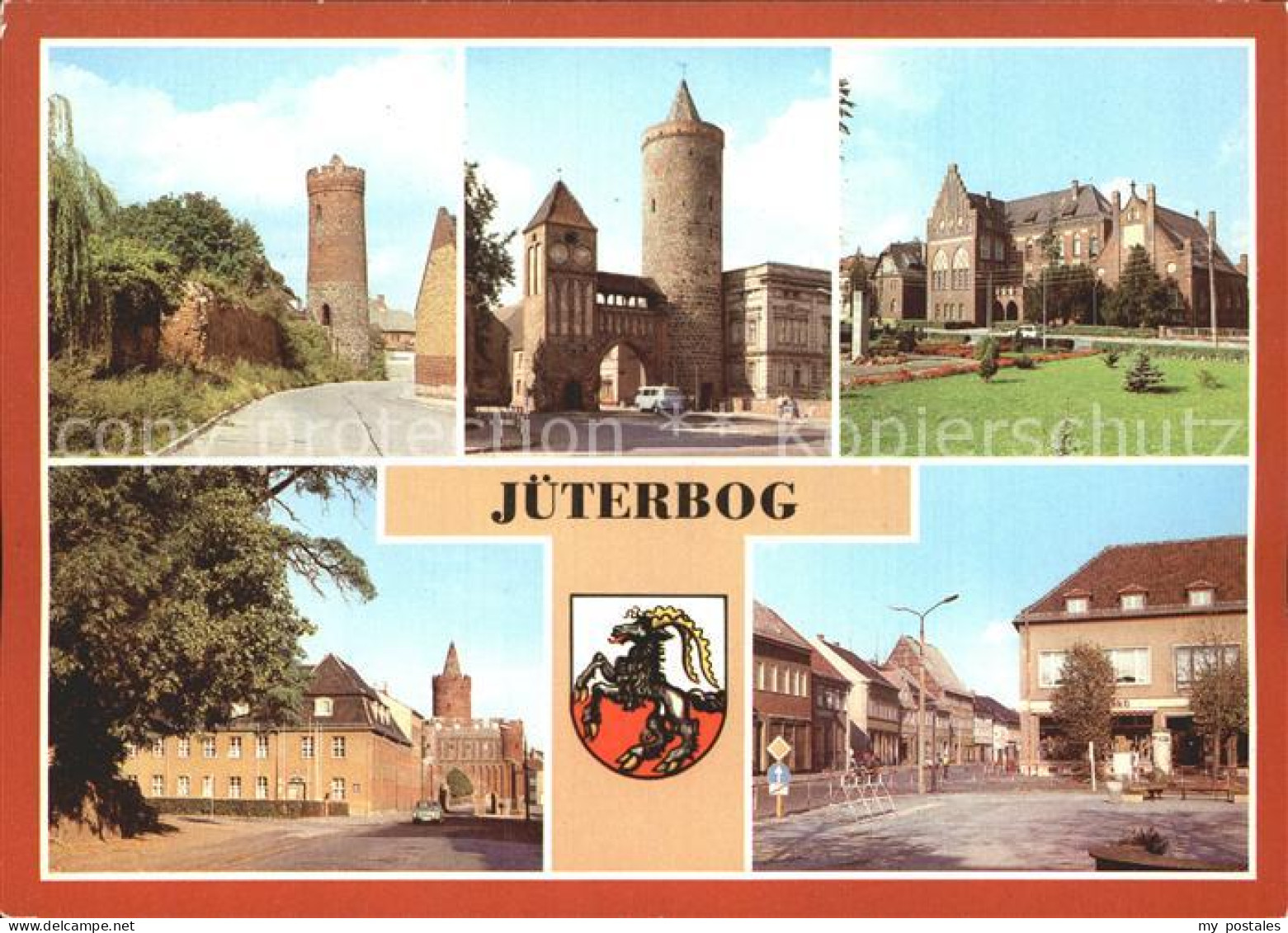 72315192 Jueterbog Stadtmauer Zinnaer Tor Friedr Schiller Oberschule Dammtor Pla - Jueterbog